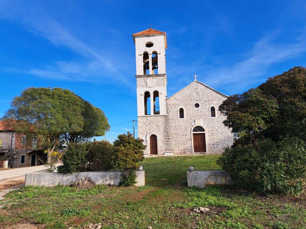 Parish church and bell tower in Poljica