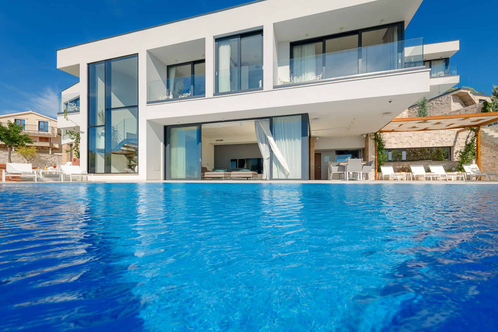 Villa Anabel, modern villa with a 65 square metre infinity pool, jacuzzi, sauna and gym in Hvar town, island of Hvar, Croatia