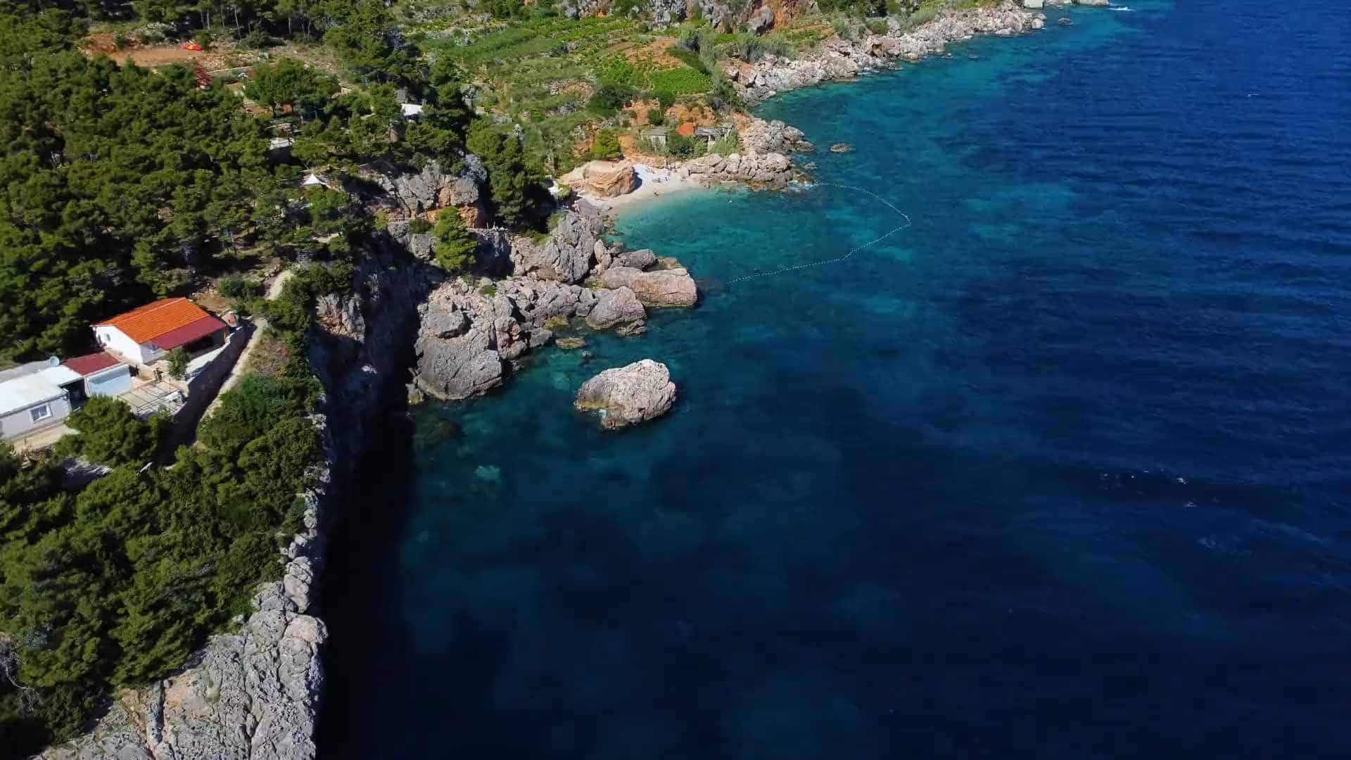 Pakleni otoci i hvarska obala iz zraka