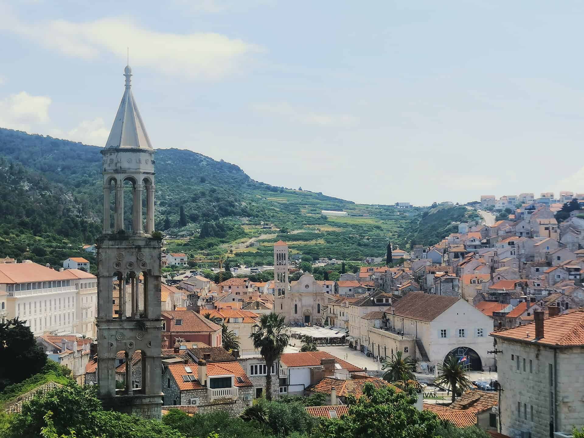 Hvar town stone houses