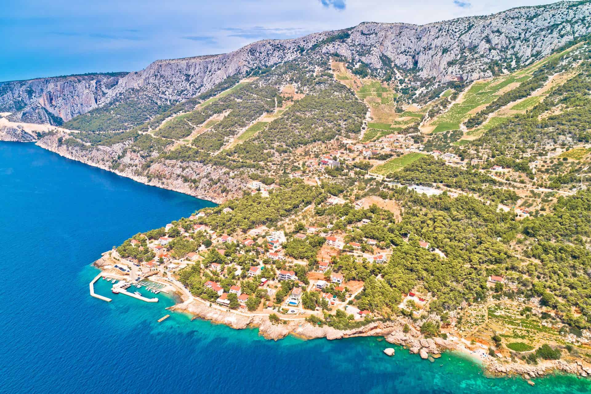 South slope vineyards aerial