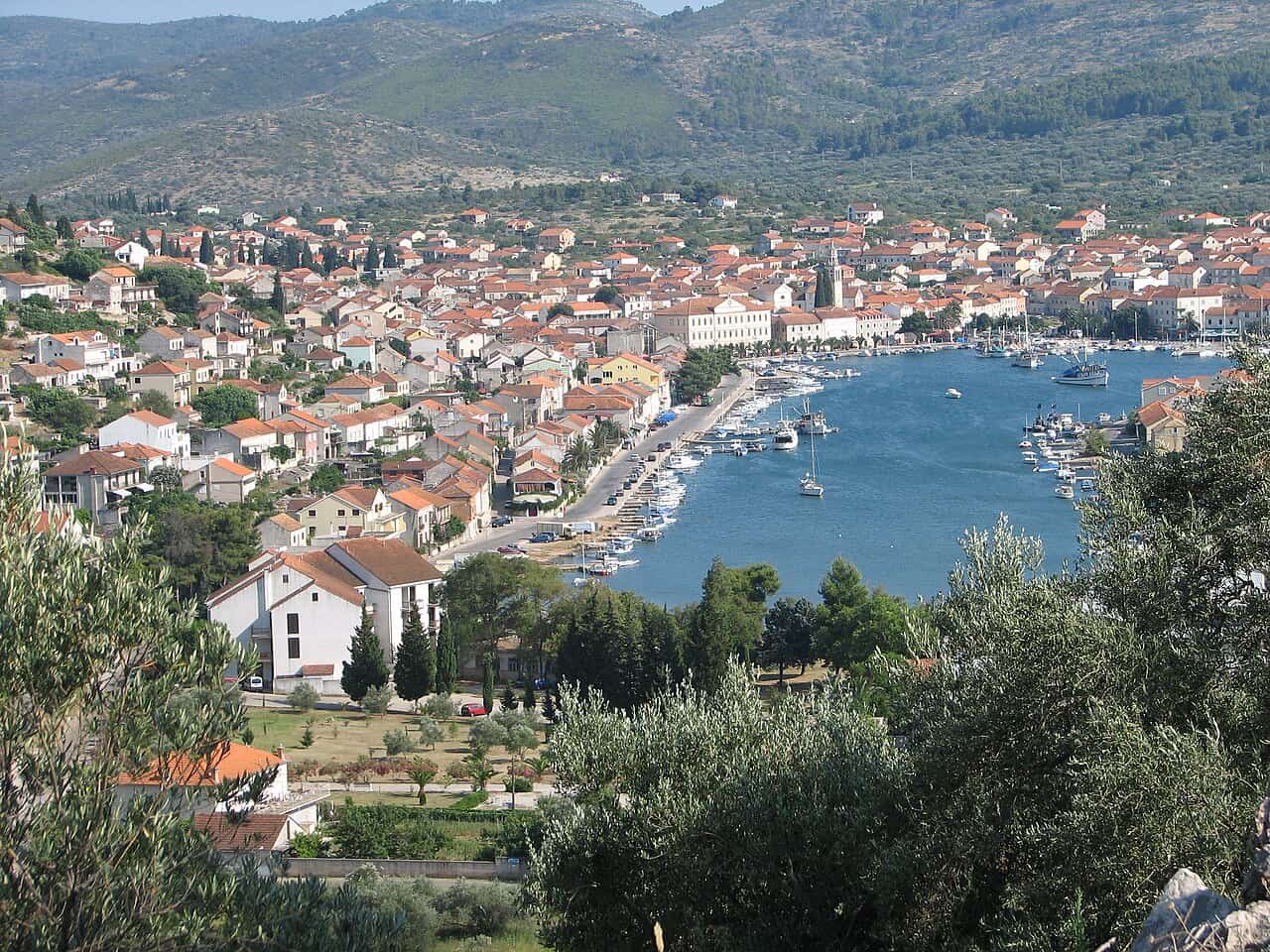 Vela Luka bay on Korcula, water taxi from Hvar in about one hour