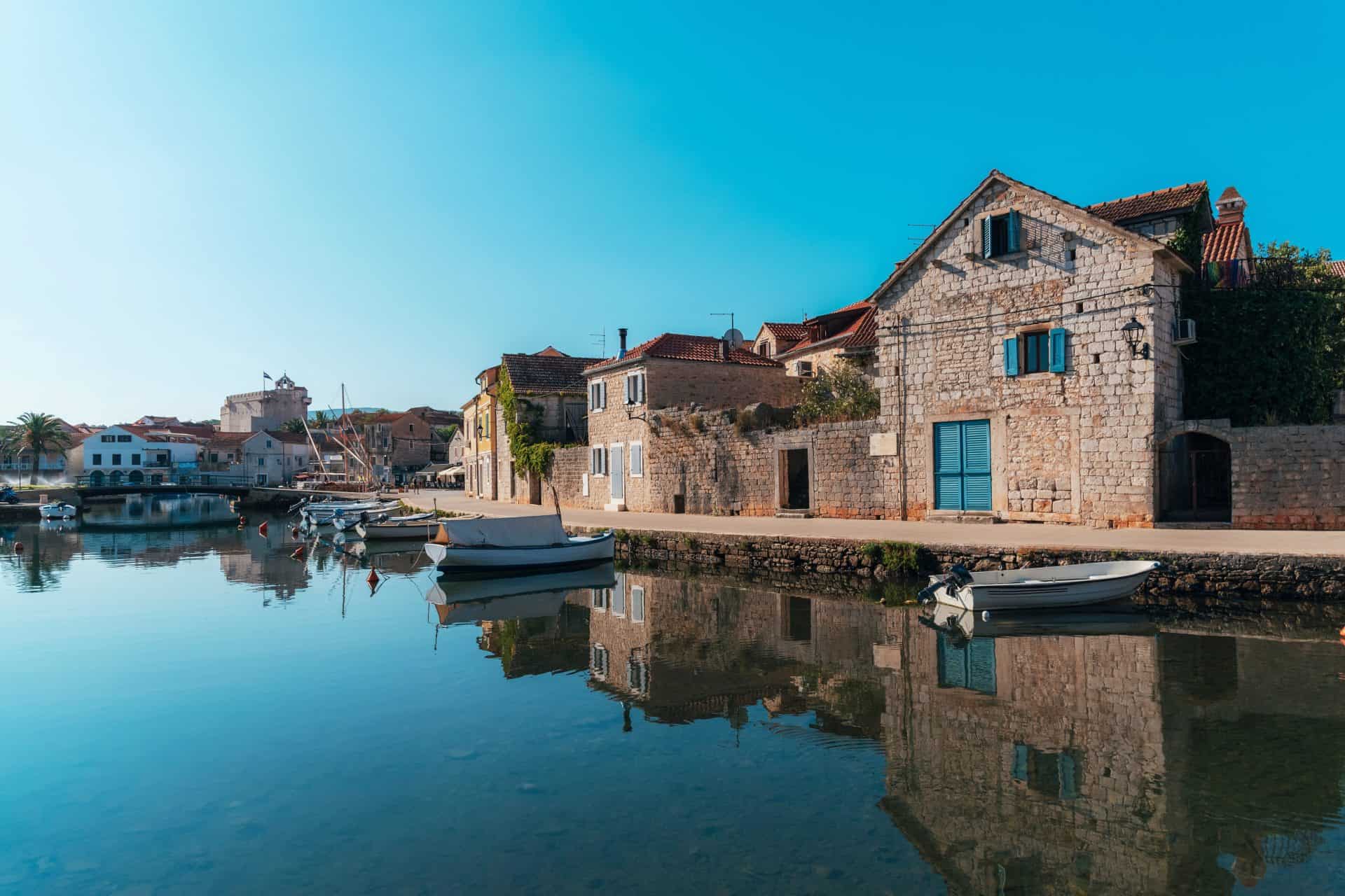 Vrboska waterfront stone house