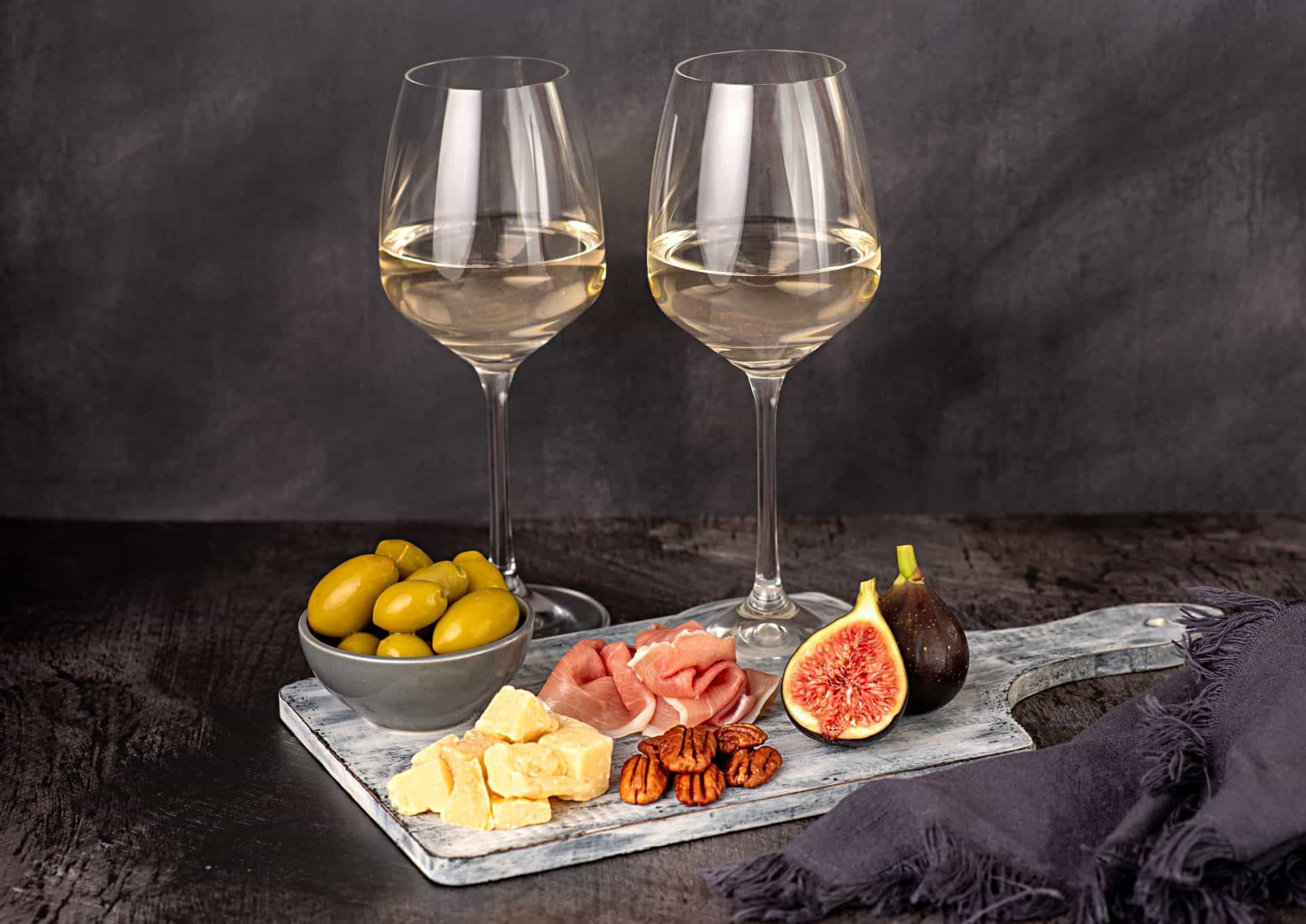 White wine olives figs cheese