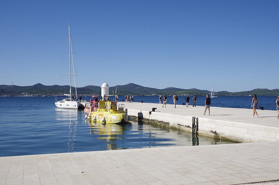 Zadar riva waterfront, water taxi transfer from Hvar to Zadar Airport ZAD