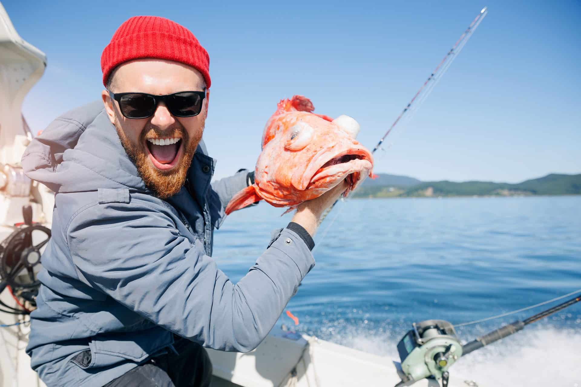 Red scorpionfish caught off Hvar