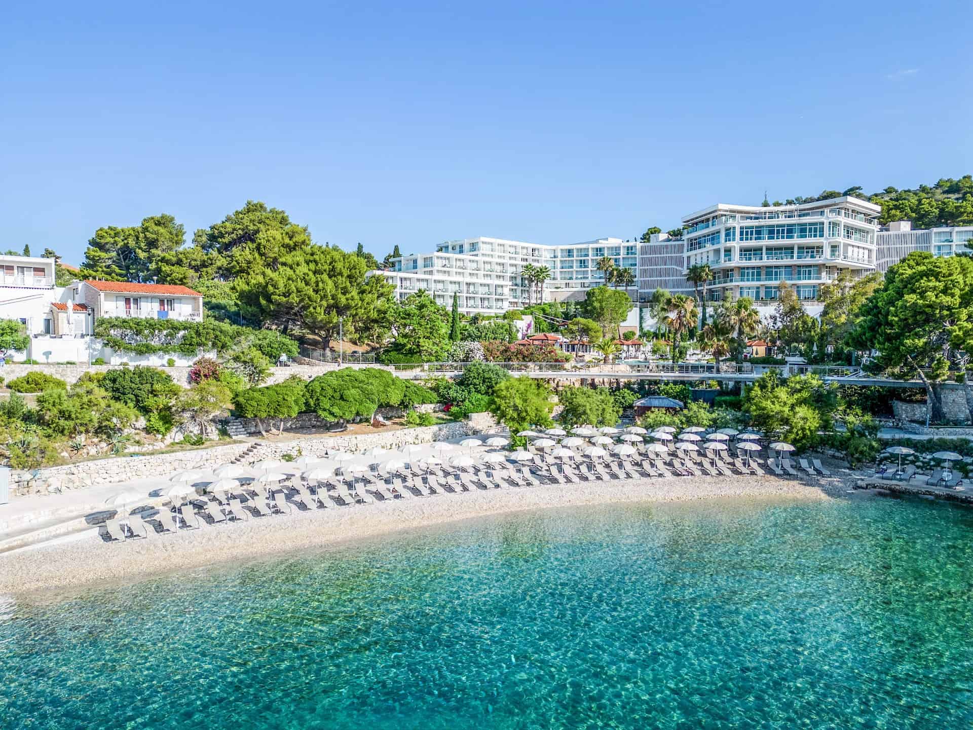 Amfora Hvar Grand Beach Resort, uvala zapadno od centra, otok Hvar, Hrvatska